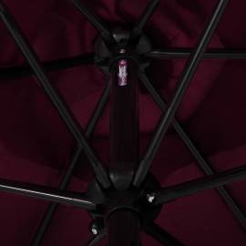 Umbrelă de soare de exterior, stâlp metalic, roșu bordo, 300 cm, 2 image