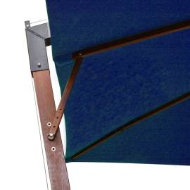 Umbrelă suspendată cu stâlp, albastru azuriu, 3x3 m, lemn brad, 5 image