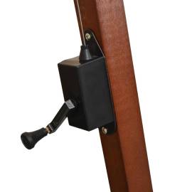 Umbrelă suspendată cu stâlp, antracit, 3,5x2,9 m, lemn brad, 7 image