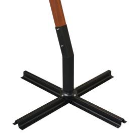 Umbrelă suspendată cu stâlp gri taupe 3x3 m lemn masiv de brad, 7 image