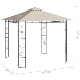 Pavilion, crem, 3x3x2,7 m, 160 g/m², 5 image