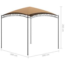 Pavilion, gri taupe, 3 x 3 x 2,65 m, 180 g/m², 5 image