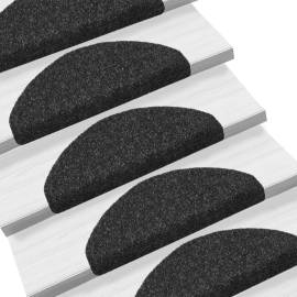 Covorașe scări autoadezive, 10 buc., negru, 65x21x4 cm, punch, 7 image