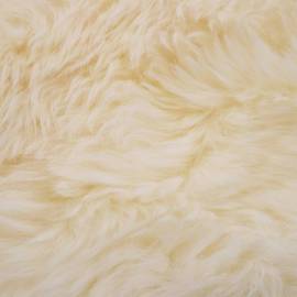 Covor din blană de oaie, alb, 60 x 90 cm, 4 image