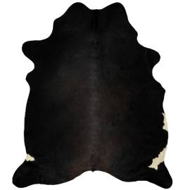 Covor din piele de vacă naturală, negru, 150 x 170 cm, 5 image