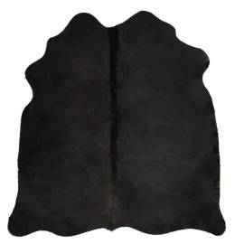 Covor din piele de vacă naturală, negru, 150 x 170 cm, 8 image