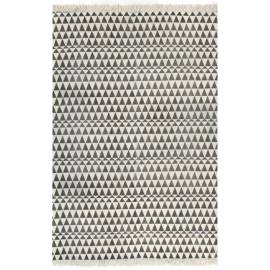 Covor kilim, negru/alb, 120 x 180 cm, bumbac, cu model