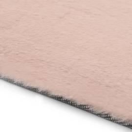 Covor, roz învechit, 160 x 230 cm, blană ecologică de iepure, 4 image