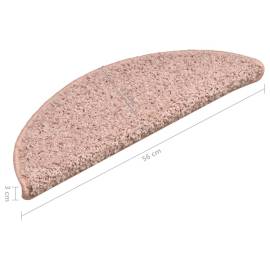 Covorașe pentru trepte scară, 15 buc., roz deschis, 56x17x3 cm, 9 image
