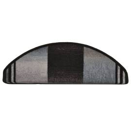 Covorașe scări autoadezive, 15 buc., negru și gri, 65x21x4 cm, 5 image