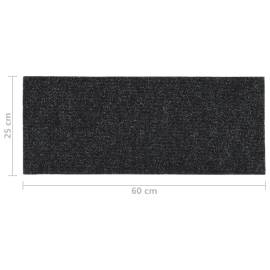 Covorașe de scări autoadezive, 15 buc., negru, 60x25 cm, 7 image