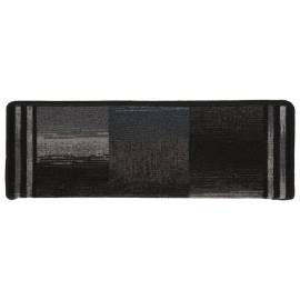 Covorașe scări autoadezive, 15 buc., negru și gri, 65x25 cm, 5 image