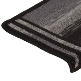 Covorașe scări autoadezive, 15 buc., negru și gri, 65x25 cm, 6 image