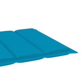 Pernă de șezlong, albastru, 200x50x3 cm, material textil, 4 image