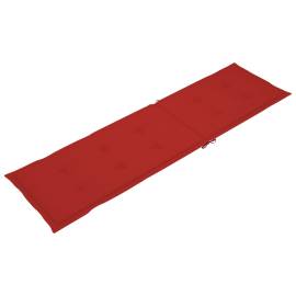 Pernă de șezlong, roșu, (75+105)x 50x3 cm, 5 image
