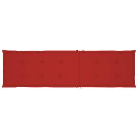 Pernă de șezlong, roșu, (75+105)x 50x3 cm, 6 image
