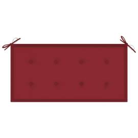 Pernă pentru bancă de grădină, roșu vin, 100x50x3 cm, textil, 2 image