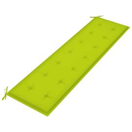 Pernă pentru bancă de grădină, verde aprins, 180x50x3 cm textil, 2 image