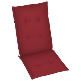 Perne scaun de grădină, 2 buc., roșu vin, 120 x 50 x 4 cm, 3 image