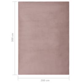 Covor, roz învechit, 200x300 cm, blană ecologică de iepure, 7 image