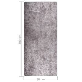 Covor lavabil, gri, 80x300 cm, antiderapant, 5 image