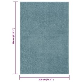 Covor cu fire scurte, albastru, 200x290 cm, 7 image