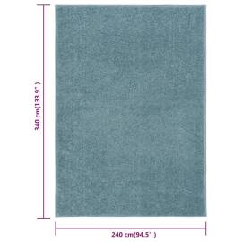 Covor cu fire scurte, albastru, 240x340 cm, 7 image