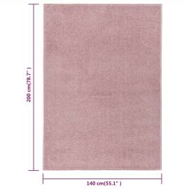 Covor cu fire scurte, roz, 140x200 cm, 7 image