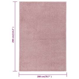 Covor cu fire scurte, roz, 200x290 cm, 7 image