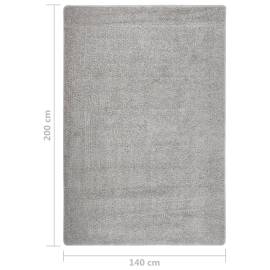Covor pufos, gri deschis, 140x200 cm, antiderapant, 5 image