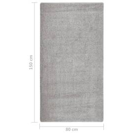 Covor pufos, gri deschis, 80x150 cm, antiderapant, 5 image