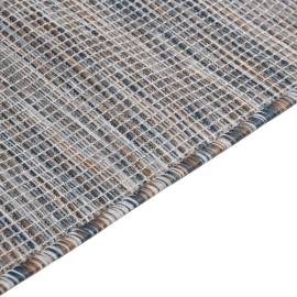 Covor de exterior, maro şi negru, 160x230 cm, țesătură plată, 4 image