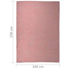 Covor de exterior, roșu, 160x230 cm, țesătură plată, 6 image