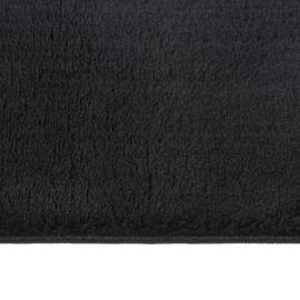 Covor lavabil moale shaggy 80x150 cm, anti-alunecare, negru, 6 image