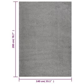 Covor shaggy, fir lung, gri, 140x200 cm, 9 image