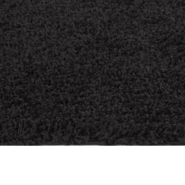 Covor shaggy, fir lung, negru, 200x290 cm, 5 image
