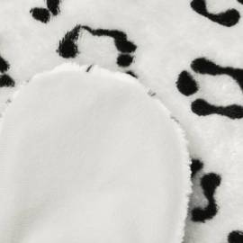 Covor cu model leopard 139 cm pluș alb, 3 image