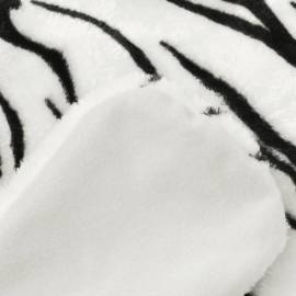 Covor cu model tigru 144 cm pluș alb, 3 image