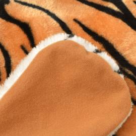 Covor model tigru 144 cm pluș maro, 3 image
