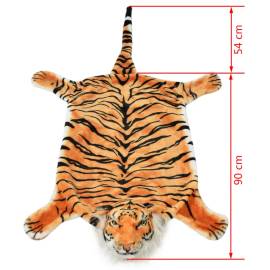 Covor model tigru 144 cm pluș maro, 4 image