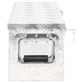Cutie de depozitare, argintiu, 60x23,5x23 cm, aluminiu, 3 image