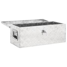 Cutie de depozitare, argintiu, 70x31x27 cm, aluminiu, 5 image