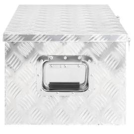Cutie de depozitare, argintiu, 80x39x30 cm, aluminiu, 3 image