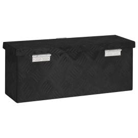 Cutie de depozitare, negru, 50x20,5x15 cm, aluminiu, 4 image