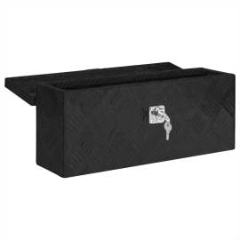 Cutie de depozitare, negru, 50x20,5x15 cm, aluminiu, 5 image