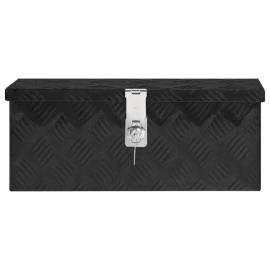 Cutie de depozitare, negru, 50x20,5x15 cm, aluminiu, 2 image