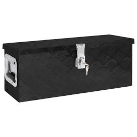Cutie de depozitare, negru, 60x23,5x23 cm, aluminiu