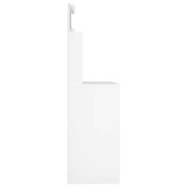 Masă de toaletă cu led, alb, 96x40x142 cm, 6 image
