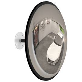 Oglindă de trafic convexă de interior, negru, Ø40 cm, acril, 3 image