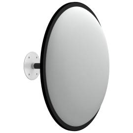 Oglindă de trafic convexă de interior, negru, Ø40 cm, acril, 4 image